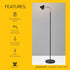 13.5 Adesso LED Desk Lamp with Adjustable Gooseneck Arm Focused Bright Light, Modern Black & Steel Finish, Slim Space