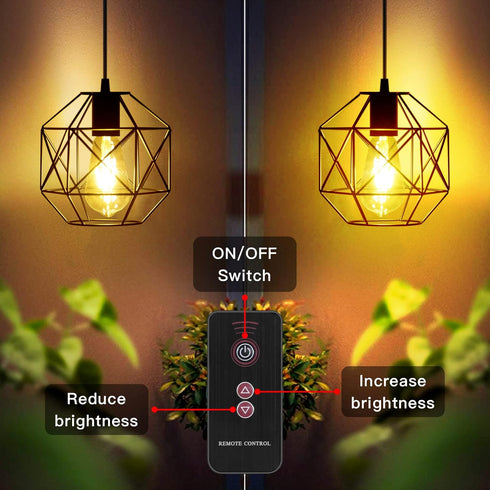 Solar Pendant Light - Outdoor/Indoor Solar Chandelier with Pull Cord, Perfect for Home, Chicken Coop, Porch, Barn