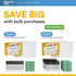 Dry Erase Board, 12 Pack of 9” x 12” Double Sided Lap Boards with 12 Markers & 12 Erasers for Classroom Use