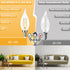 GOLSPARK E12 Dimmable LED Bulb, 60W Equivalent, 10 Pack, 2700K Warm White Type B E12 Candelabra, Clear Glass