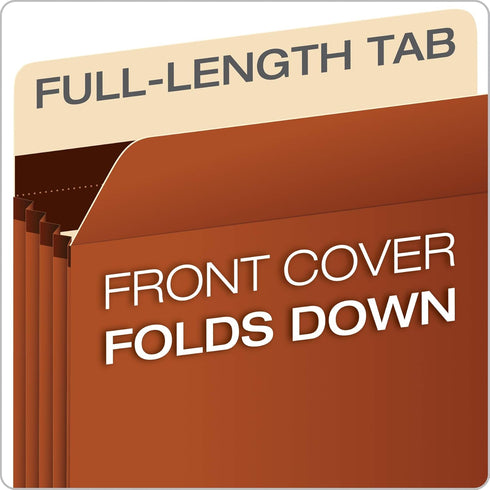 Pendaflex Expanding Accordion File Pockets, Extra Durable, Letter Size, Expands 5.25", 10/Box, Reinforced with Dupont