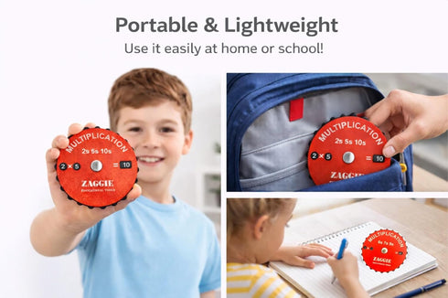 ZAGGIE 1212, Multiplication Learning Spinner Wheel Math Fidget Toy for Kids Up to Fun Hands-On Educational Math Tool