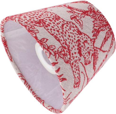 7 Inch UKCOCO Embroidered Fabric Lamp Shade Drum Lampshade for Table Lamps Tropical Rainforest Embroidery for Boho
