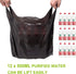 LazyMe T Shirt Bags, Black Plastic Bags with Handles, 12x20 Inches (50 pcs) for Grocery and Shopping Retail