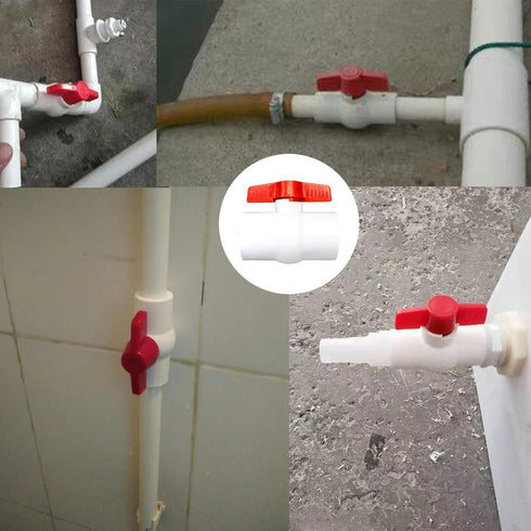 2 Pack 2" PVC Ball Valve, Shut Off Valve Slip for Water Pipe, Plumbing & Irrigation System