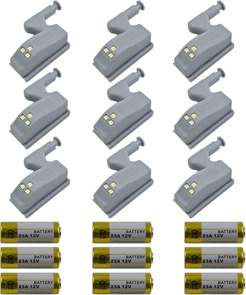 9 Pack Hinge LED Sensor Light -Smart Touch Induction Cabinet Light for