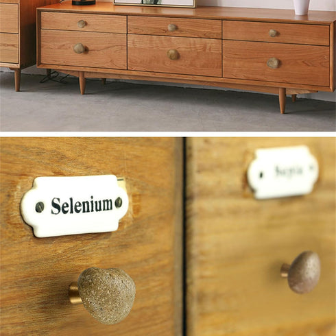 Ywmsfl 5Pcs Drawer Pull Cobblestone Dressers Knob Cupboard Handle Elegant Furniture Handle Simple Bedside Cabinet Pull