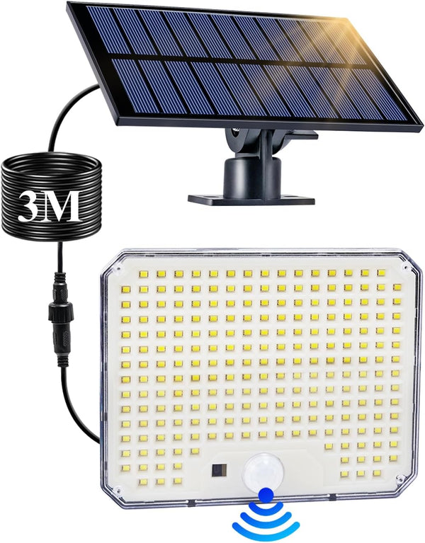 Solar Flood Lights Outdoor, 226 LEDs Flood Lights Motion Sensor, Dusk to