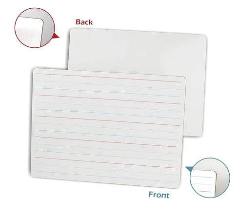 Small White Board for Kids, Durable Portable Mini Dry Erase Board, Double Sided 9"x12" (1 pack)