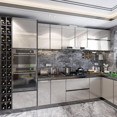 Grey Marble Textured Wallpaper, Peel and Stick Gray Granite Contact Paper, 16x79 inch Waterproof Vinyl for Kitchen
