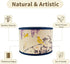 Alaviitsi 11.81x7.87 Inch E26/E27, Bamboo Drum Lamp Shade Vintage Rustic Floral Bird Pattern Purple, Lamp Shade