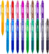 ParKoo 18 Colors Retractable Erasable Gel Pens, Fine Point 0.7mm, Comfort Grip for Journaling, Drawing, Writing