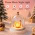 kvppvt Dimmable Cute Flame Ambient Music Small Night Light with Music Box, Warm Light, Exquisite Decorative