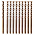 10Pcs 5/32" Cobalt Drill Bits, M35 HSS Metal Jobber Length Twist Drill Bit Set for Hard Metal, Stainless Steel, 4mm