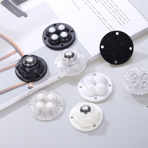 4 360 4 uxcell Pcs Self Adhesive Caster Wheels, Degree Rotation Mini Caster Swivel Rollers Universal Sticky Swivel