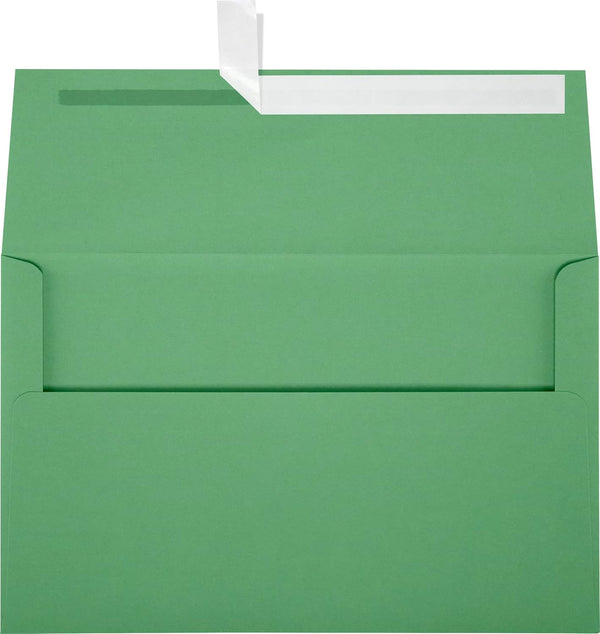 LUXPaper A10 Invitation Envelopes | Peel & Press | Holiday Green | 6" x 9 1/2" | 80lb. Text | 50 Qty