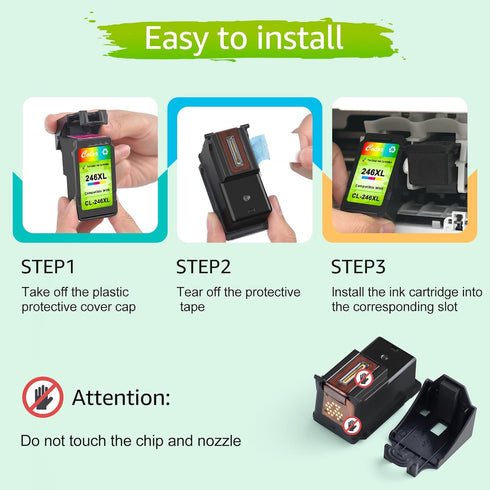 greencycle PG245XL CL246XL Ink Cartridge Replacement for Canon PG-245XL CL-246XL Compatible with PIXMA TS202 TS3120