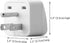 US Travel Plug Adapter, Unidapt EU/UK/AU/CN/JP/Asia/Italy/Brazil to USA Type B, Grounded Wall Plug Converter