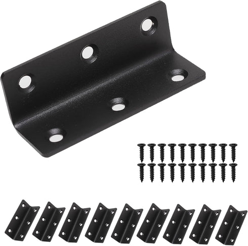 L Bracket, Heavy Duty Corner Brace, 10 Pack 3.2" Metal Shelf Bracket