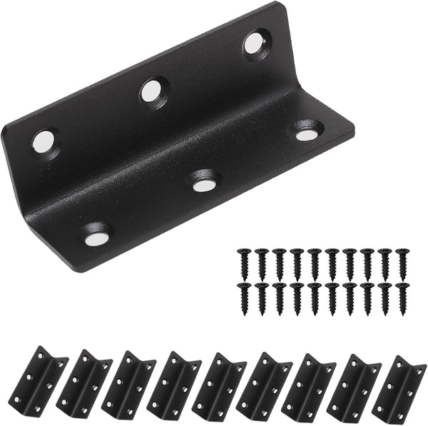 L Bracket, Heavy Duty Corner Brace, 10 Pack 3.2" Metal Shelf Bracket