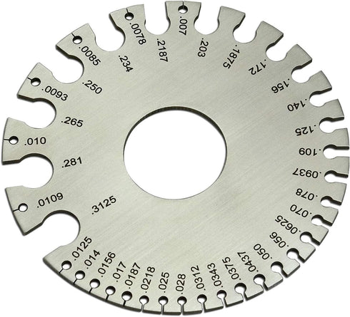 RIVERWELD Round Cable Thread Sheet, Stainless Steel Wire Gage Welding Gauge for Measuring Thickness and Hardware