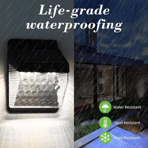 2 Pack Solar Outdoor Lights Waterproof Garden Landscape Lights UP and Down Illuminate Sunlight Lamp for Fence, Yard