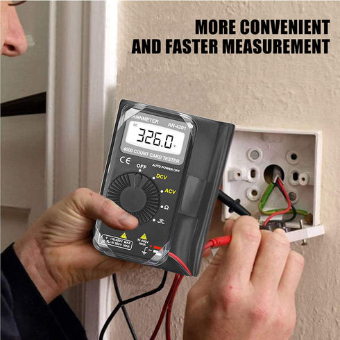 AIOMEST Digital Multimeter, Pocket Voltmeter Ohmmeter for Measuring AC&DC Voltage Resistance Continuity Buzzer Test