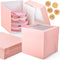 12Pcs Cake Boxes, 12x12x12 Inches Tall Disposable Cake Carrier Container with Window for Multi-Layer Cakes