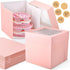 12Pcs Cake Boxes, 12x12x12 Inches Tall Disposable Cake Carrier Container with Window for Multi-Layer Cakes