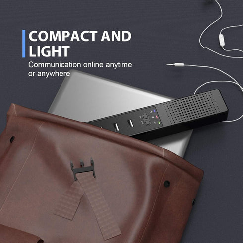 AiooTisu Speakers,360 Conference Speaker and Microphone,pc Voice Coverage, Advanced Noise Reduction, USB-C Plug & Play