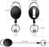 Teskyer 5 Pack Badge Holders - Retractable Badge Reel with Carabiner Clip and Key Ring for ID Cards