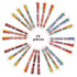 DAIKOYE 24 PCS 0.5mm 6-in-1 Multicolor Ballpoint Pen - Transparent Barrel Ballpoint Pen for Office School Supplies