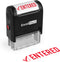 ExcelMark Entered Self-Inking Rubber Stamp, Red Ink A1539