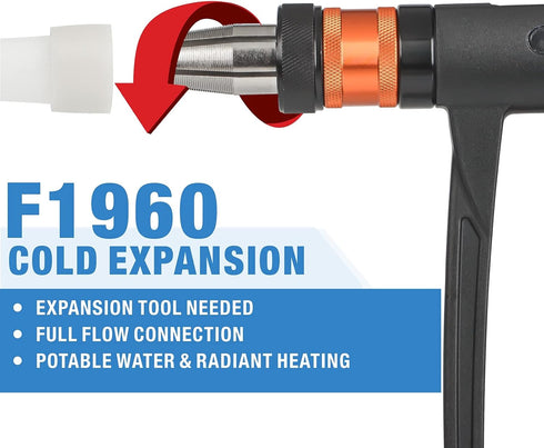 IWISS 1-in PEX Expansion Ring, ProPEX F1960 Style for Potable Water Distribution, 25 Pack