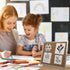 Desktop Cork Board, Double Sided Bulletin Board Message Board with 15 PCS Push Pins for Home School Office Decor