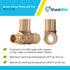 SharkBite Crimp Reducing Tee, 1 x 3/4 x 1 Inch, Brass Plumbing Fitting for PEX Pipe, PE-RT, UC418LFA