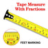 Magnetic Tape Measure 25 Ft with Fractions 1/8 and Metric,Easy to Read,Measuring Tape with Belt Clip for Surveyors,Engineers,Household,Carpentry,Construction