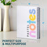 Spiral Notebook, 5x7 Inch Wirebound College Ruled Notebooks, 100 Sheets, Bright Pastel Colored Lined Paper (3)