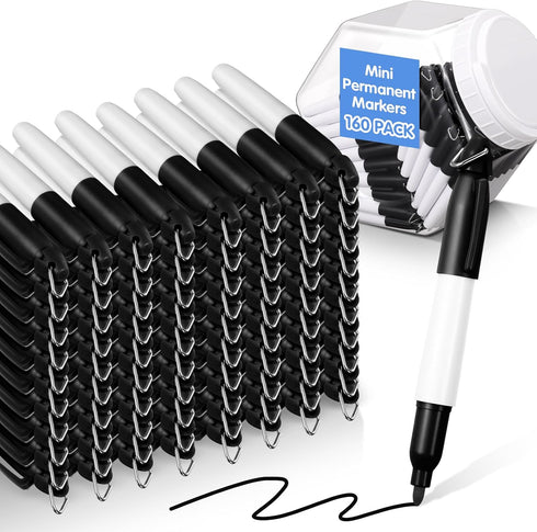 AmazingSpark 160 Pcs Mini Permanent Markers for Nurses Badge Mini Markers with Golf