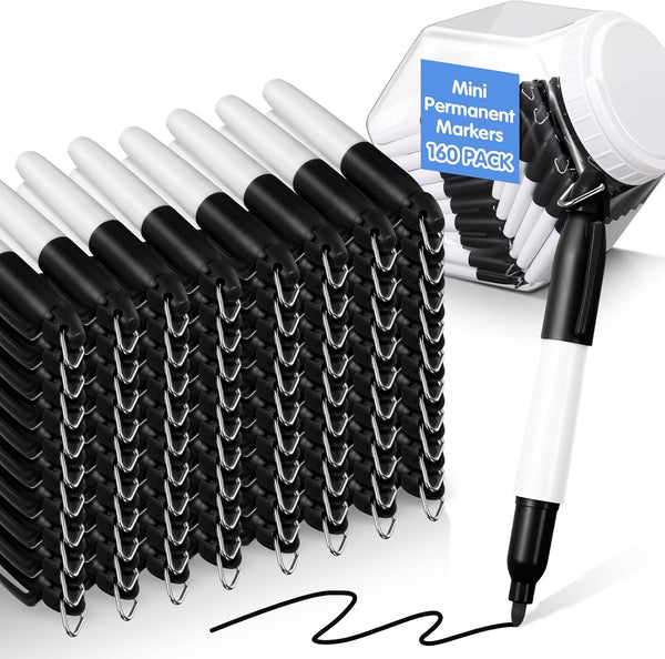 AmazingSpark 160 Pcs Mini Permanent Markers for Nurses Badge Mini Markers with Golf
