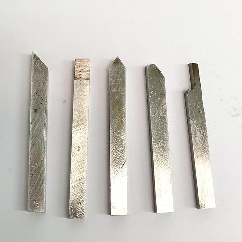 ZR 5 Pcs Carbide Tipped Lathe Metal Cutter Bit Set, 4x4mm Turning Boring Cutters for Mini Metal Lathe