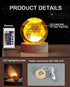 3D Crystal Earth Ball Light with Colorful LED Light Base,Valentine's Day Gift,Color Changing Table Lamp with Remote,Unique Gift for Kids,Girlfriend,Mother and Friends by Zabalar
