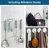 304 (4+4 Pack) Razor Holder for Shower + Adhesive Wall Hooks, Premium Stainless Steel Shower Razor Holder with Heavy