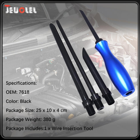 JEUCLEL 5PCS Set, OEM:7618 Wire Insertion Tool Piercing, Lead Wire Threading, Handhold Auto Repair Disassembly Gadget