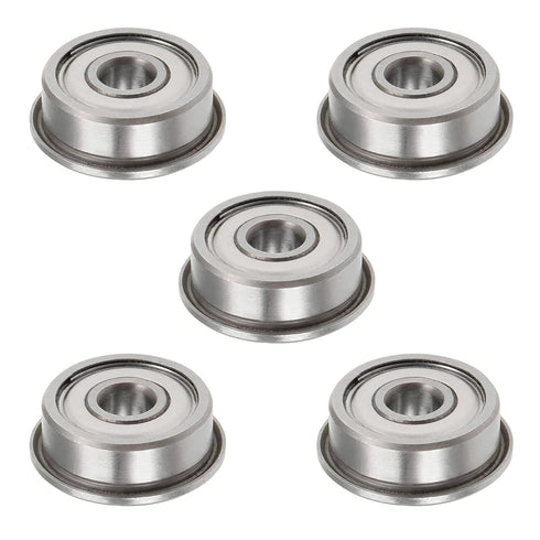 F685ZZ 5 PCS Deep Groove Ball Bearing, Flanged Bearing 5×11×5mm for Industrial Machine, Power Tools, Chrome Steel