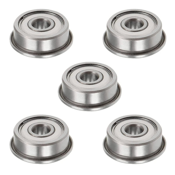 F685ZZ 5 PCS Deep Groove Ball Bearing, Flanged Bearing 5×11×5mm for Industrial Machine, Power Tools, Chrome Steel