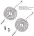 2pcs Silver Ceiling Fan Pull Chain, Rustproof Beaded Extension Chains for Light Bulb, 3.3 Feet Metal Accessories