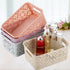 Frcctre 8 Pack Plastic Storage Baskets with Handle, Stackable Organize Bins for Home, Office, Bathroom, School (Flower