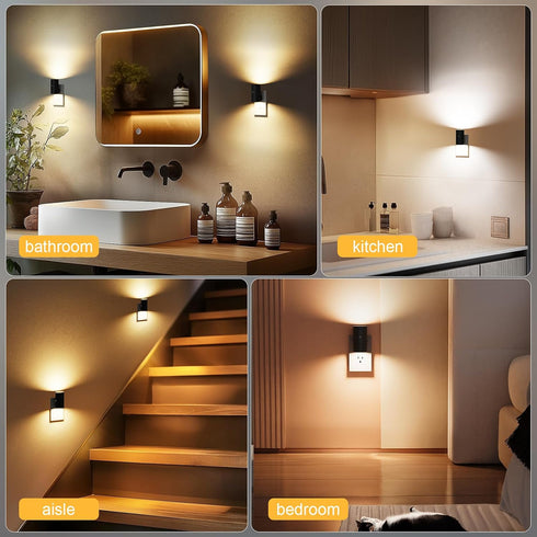 Dimmable 0-100LM 3 8 Pack VOLISUN Night Lights Plug into Wall, LED Nightlight with Dusk to Dawn Light Sensor