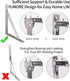 12", 4mm 2pcs, 400lbs YUMORE Shelf Bracket Stainless Steel Heavy Duty L Shaped Brackets Wall Mounted Floating Table